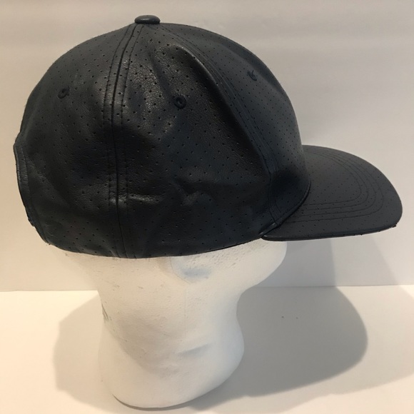 Pitbull Hat Cap Mens Blue Faux Leather Hip Hop Rap Snap Back - Picture 6 of 9